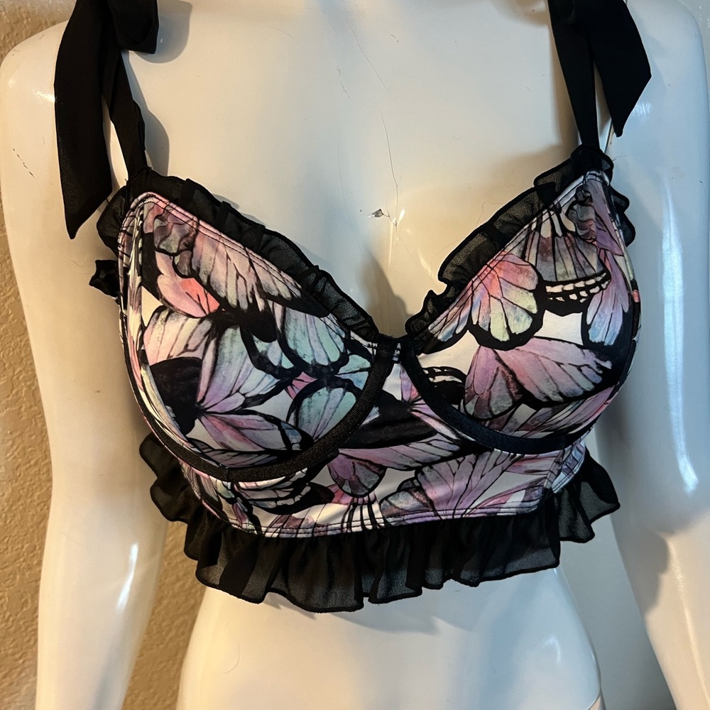 Torrid butterfly print Balconette Bra underwire